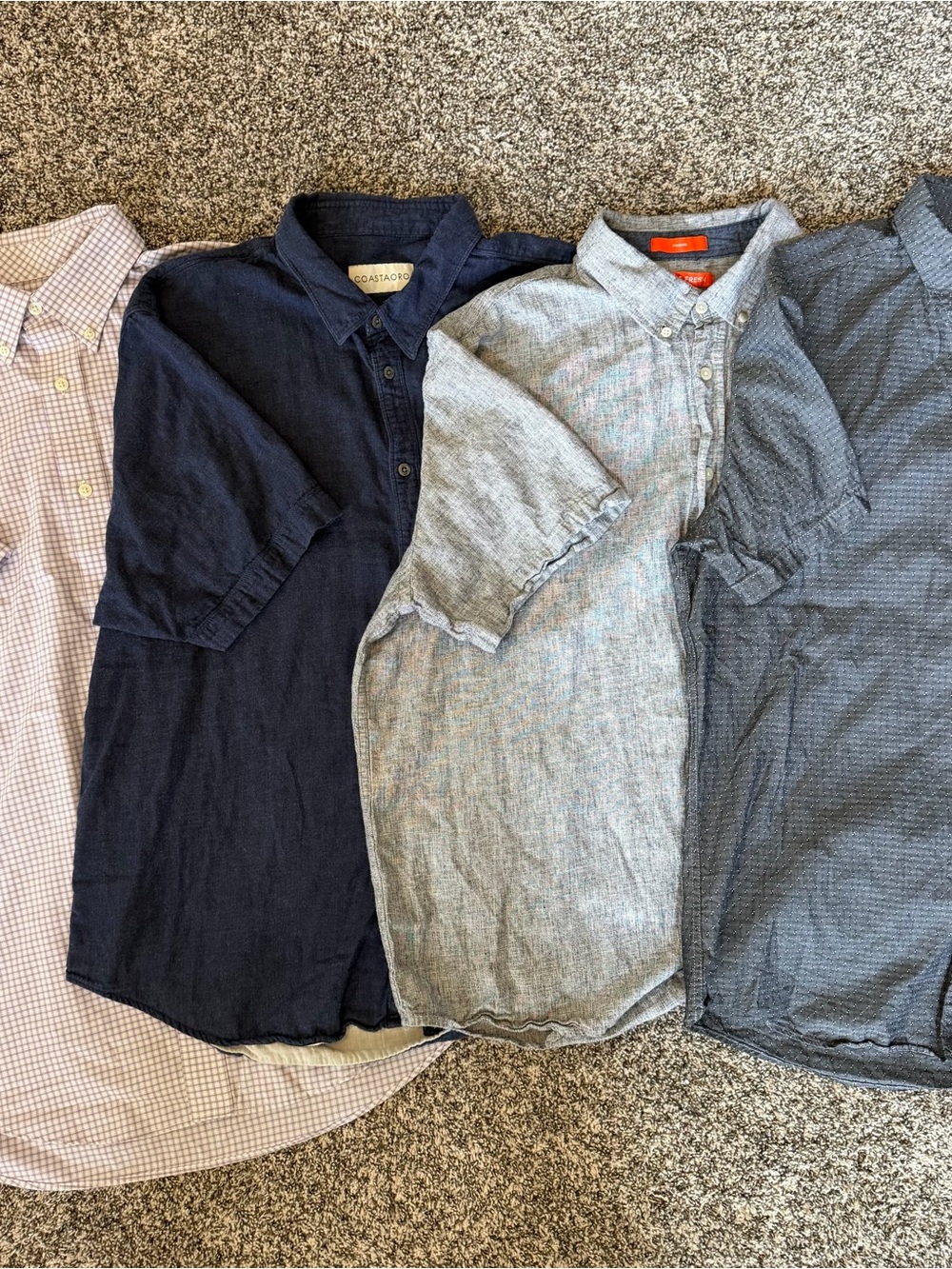 Men’s XL Shirt Lot 4 Express Coastaoro Roundtree Button Up Polo Short Sleeve